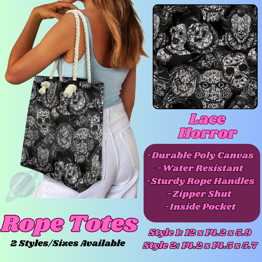 LACE HORROR-ROPE TOTE PREORDER CLOSING 5/6