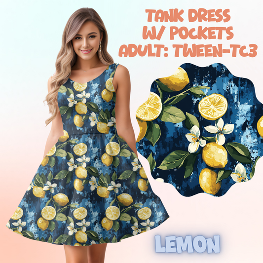 LEMON - ADULT TANK DRESS PREORDER CLOSES 5/15