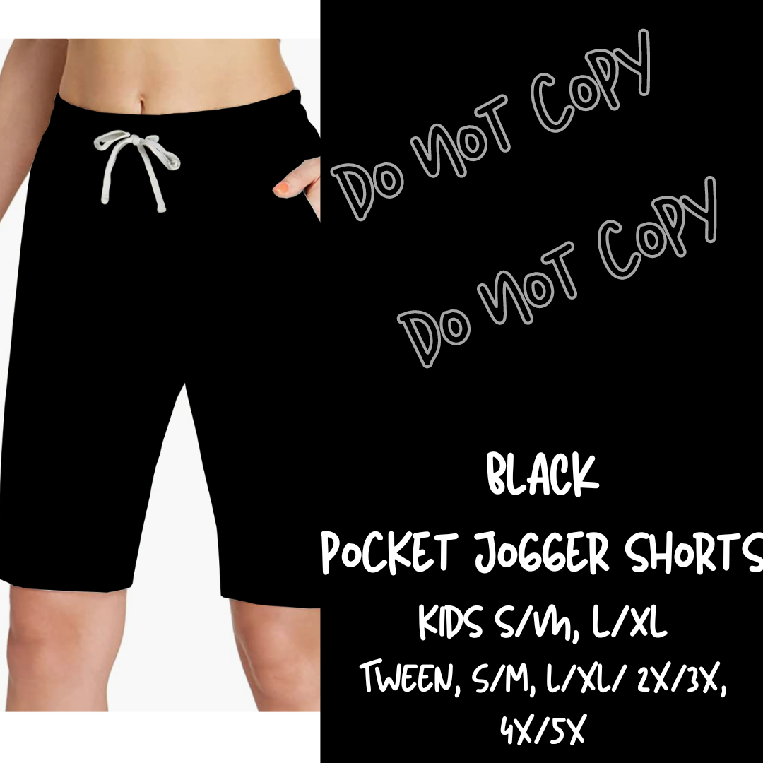 SOLID BLACK REPRINT - SOLID SHORTS RUN - POCKET JOGGER SHORTS PREORDER CLOSING 8/4