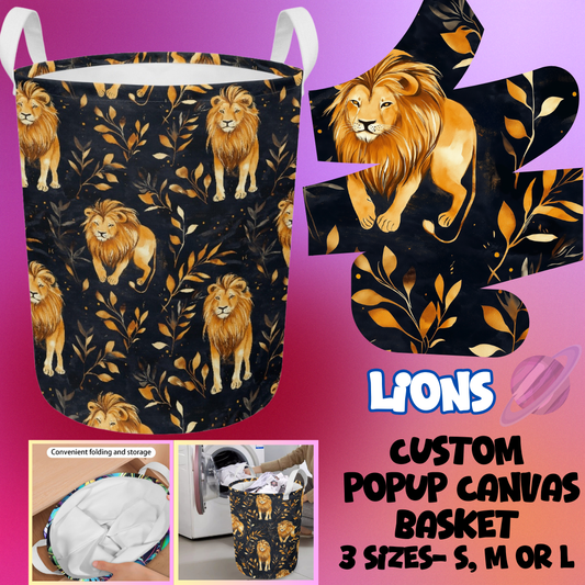 LIONS- STORAGE BASKETS 6- PREORDER CLOSING 5/4