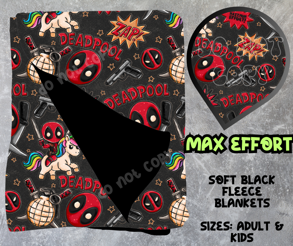 MAX EFFORT - SOFT BLACK FLEECE THROWS 8 - PREORDER CLOSING 2/21