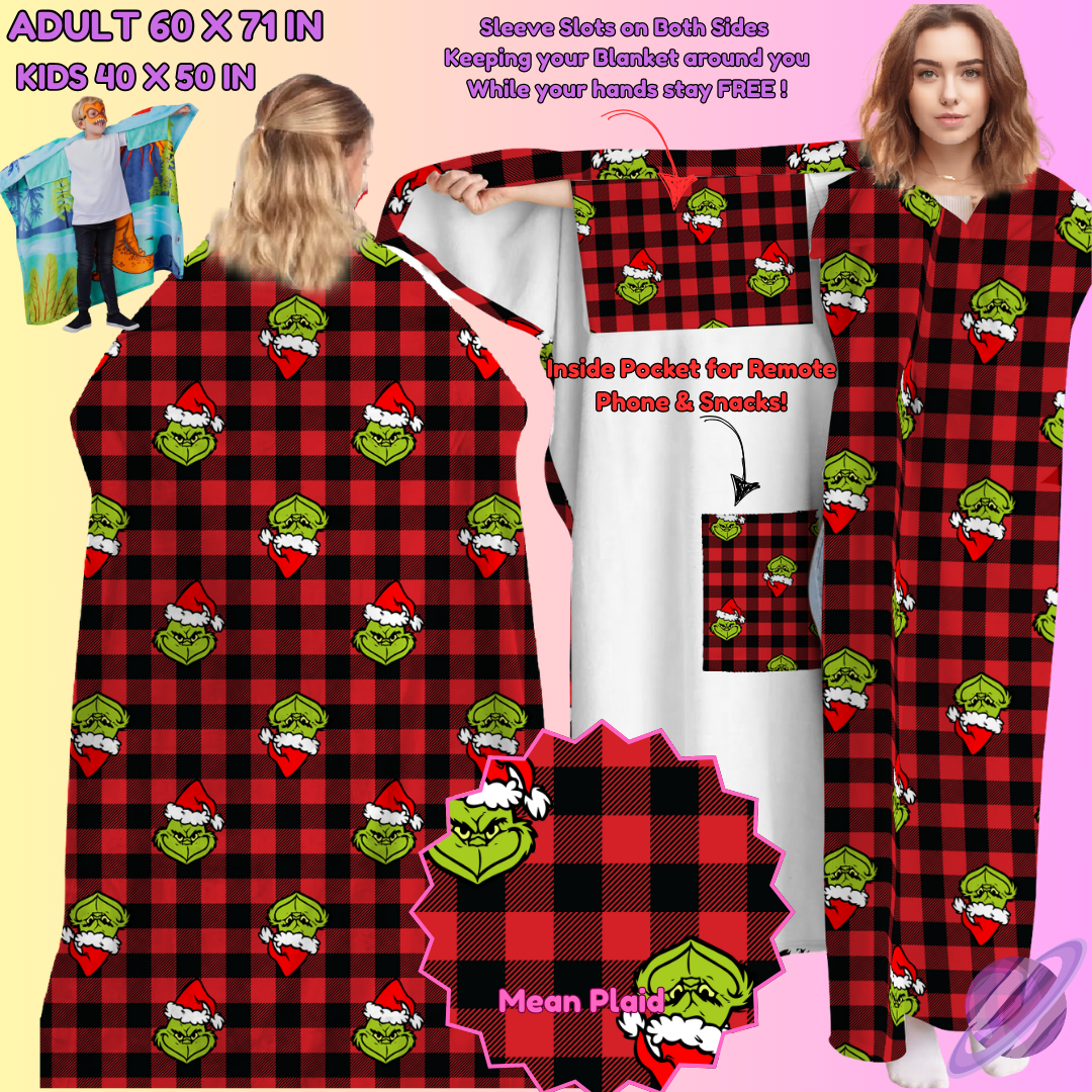 WEARABLE THROW RUN-MEAN PLAID-PREORDER CLOSING 8/31