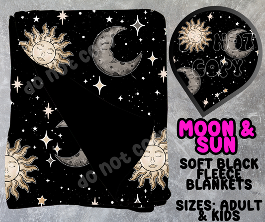MOON & SON- SOFT BLACK THROW BLANKET