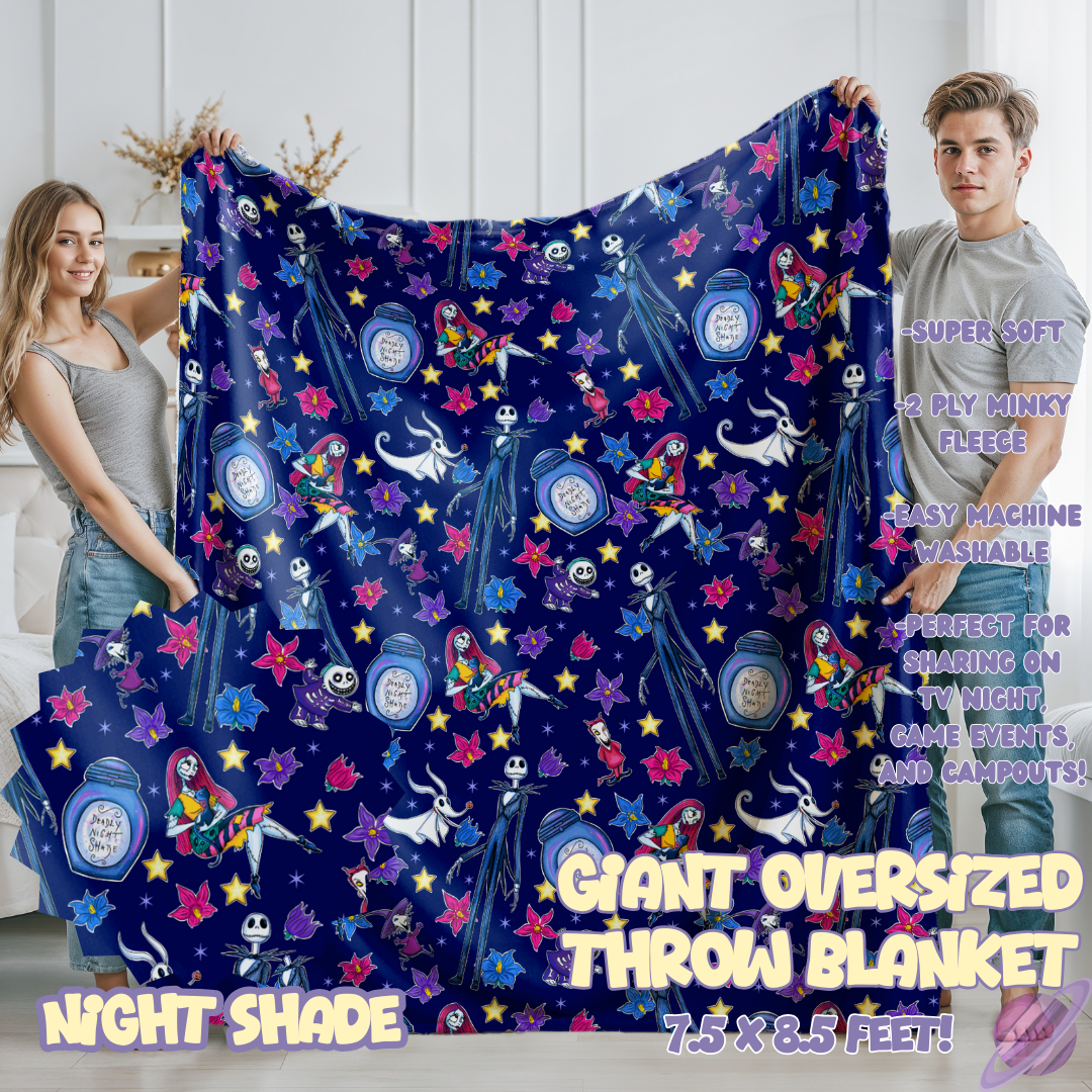 NIGHT SHADE- GIANT SHAREABLE THROW BLANKETS ROUND 12-PREORDER CLOSING 3/2