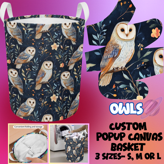 OWLS- STORAGE BASKETS 6- PREORDER CLOSING 5/4