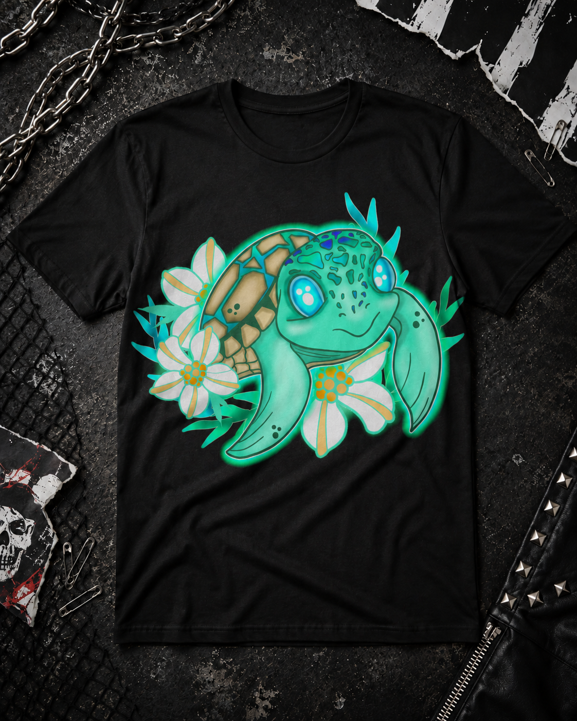 FLORAL TURTLE TEE