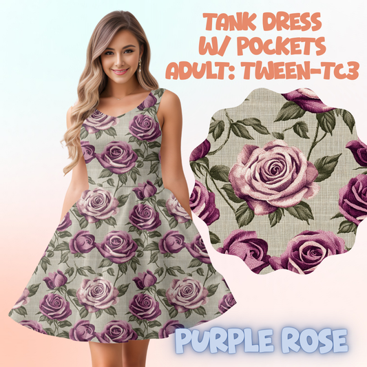 PURPLE ROSE - ADULT TANK DRESS PREORDER CLOSES 5/15