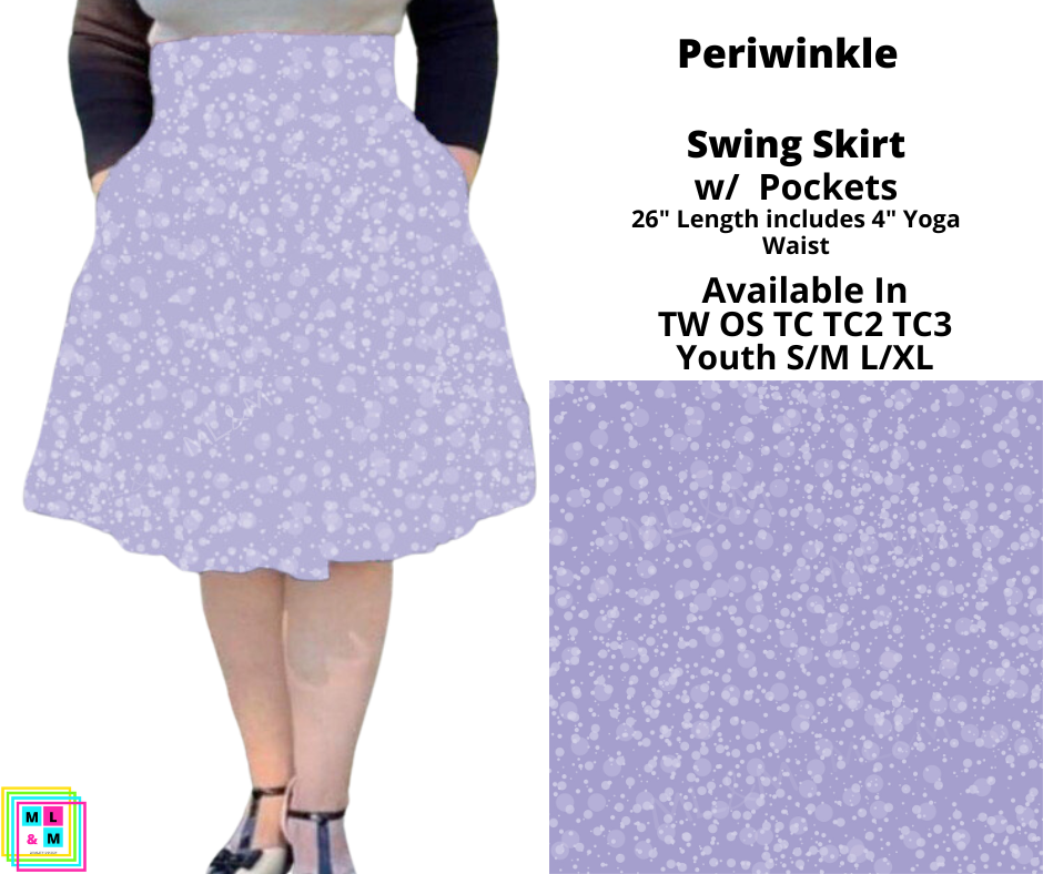 Preorder! Closes 2/14. ETA April. Periwinkle Swing Skirt