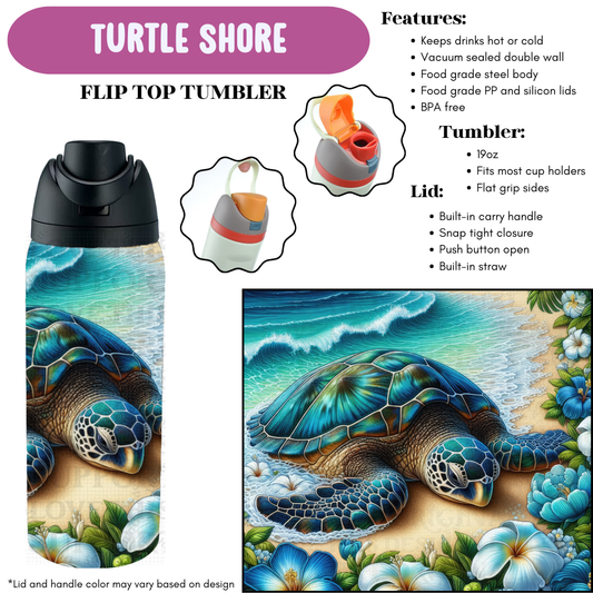 Preorder! Closes 4/8. ETA June. Turtle Shore Flip Top Tumbler