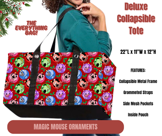 Preorder! Closes 9/1. ETA Dec. Magic Mouse Ornaments Collapsible Tote