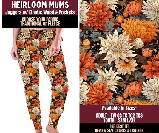 Preorder! Closes 7/22. ETA Oct. Heirloom Mums Joggers Choose Fleece or Traditional