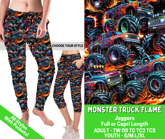 Preorder! Closes 2/25. ETA May. Monster Truck Flame Combo Jogger Lengths