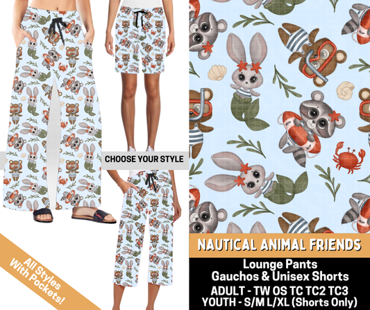 Preorder! Closes 5/25. ETA Aug. Nautical Animal Friends Combo Lounge Lengths