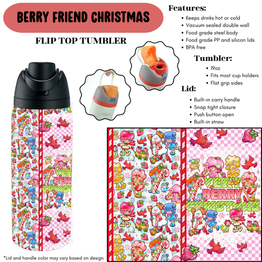 Preorder! Closes 9/18. ETA Dec. Berry Friend Christmas Flip Top Tumbler