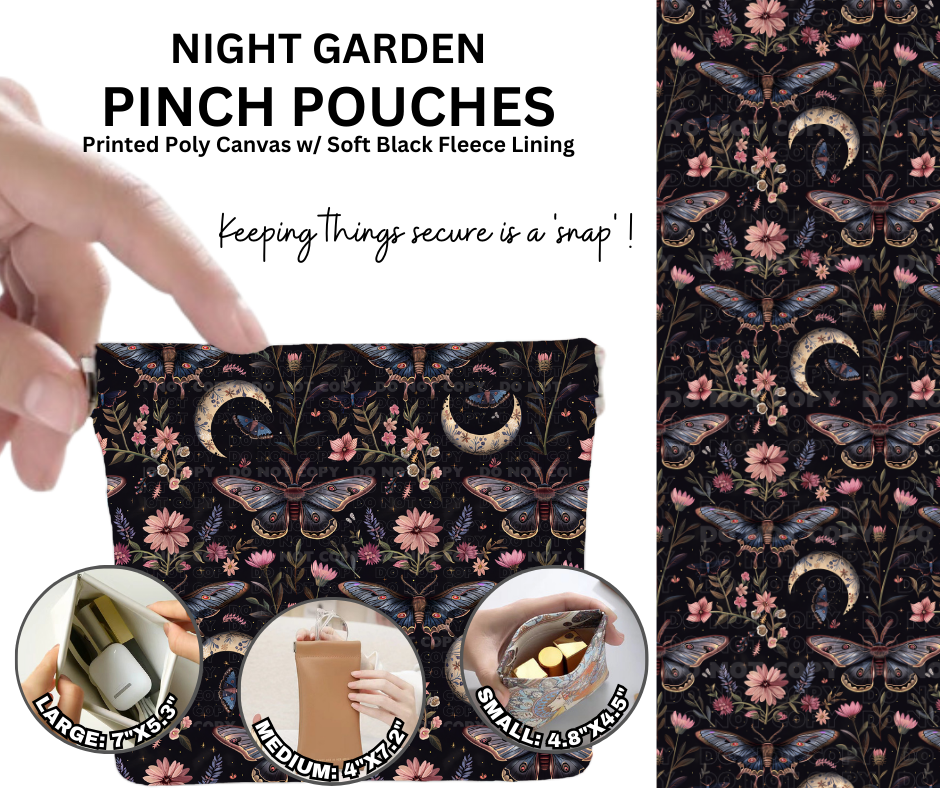 Night Garden Pinch Pouches