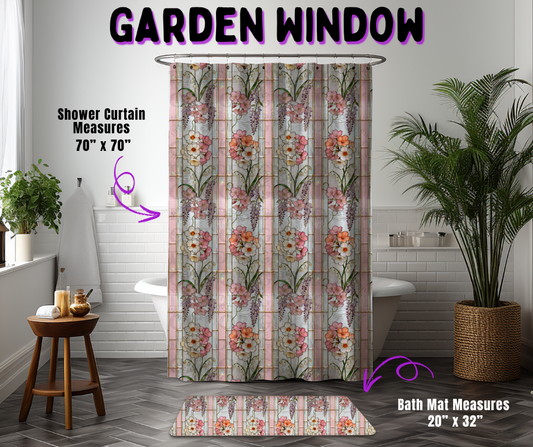 Preorder! Closes 10/21. ETA Jan. Garden Window Custom Shower Curtain and/or Bath Mat