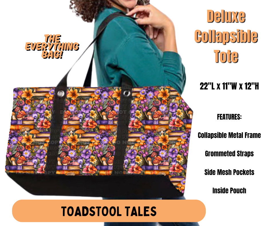 Preorder! Closes 7/2. ETA Oct. Toadstool Tales Collapsible Tote