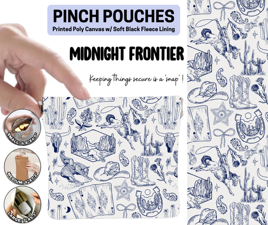 Preorder! Closes 3/11. ETA June. Midnight Frontier Pinch Pouches in 3 Sizes