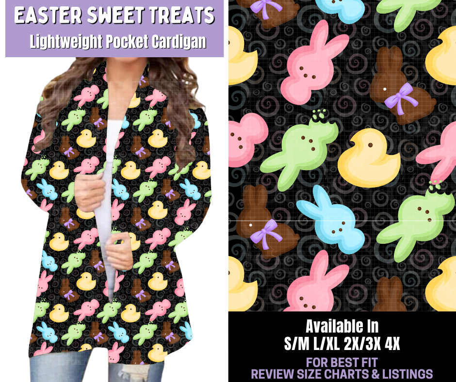 Preorder! Closes 1/22. ETA April. Easter Sweet Treats Pocket Cardigan