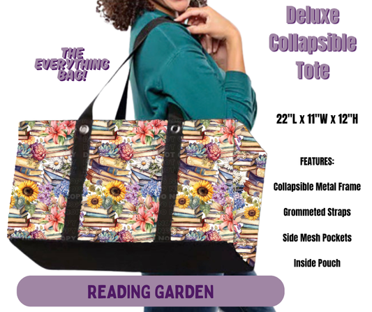Preorder! Closes 5/14. ETA Aug. Reading Garden Collapsible Tote