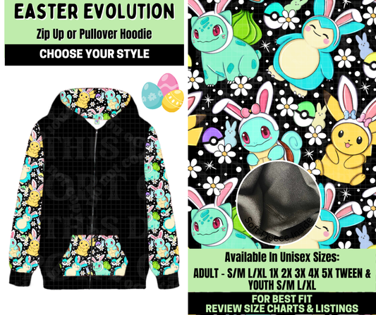 Preorder! Closes 1/19. ETA April. Easter Evolution Zip-Up or Pullover Hoodie