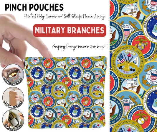 Preorder! Closes 10/5. ETA Jan. Military Branches Pinch Pouches in 3 Sizes