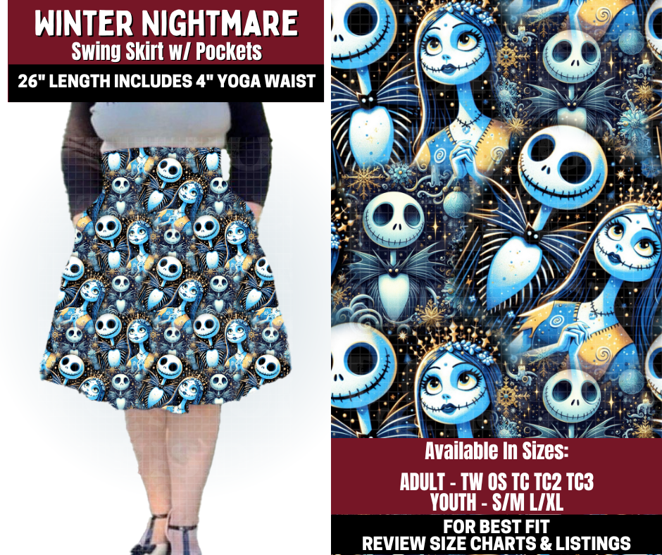 Preorder! Closes 10/22. ETA Jan. Winter Nightmare Swing Skirt