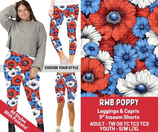 Preorder! Closes 3/18. ETA June. RWB Poppy Combo Legging Lengths