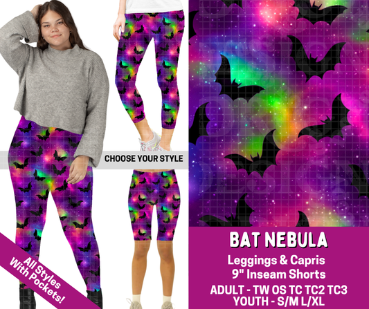 Preorder! Closes 4/13. ETA July. Bat Nebula Combo Legging Lengths
