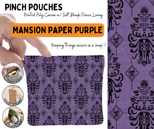 Preorder! Closes 6/17. ETA Sept. Mansion Paper Purple Pinch Pouches in 3 Sizes