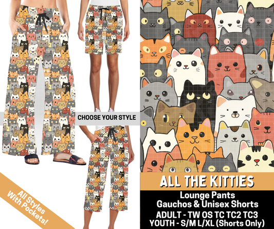Preorder! Closes 5/25. ETA Aug. All The Kitties Combo Lounge Lengths