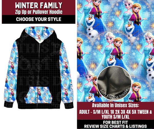 Preorder! Closes 10/22. ETA Jan. Winter Family Zip-Up or Pullover Hoodie