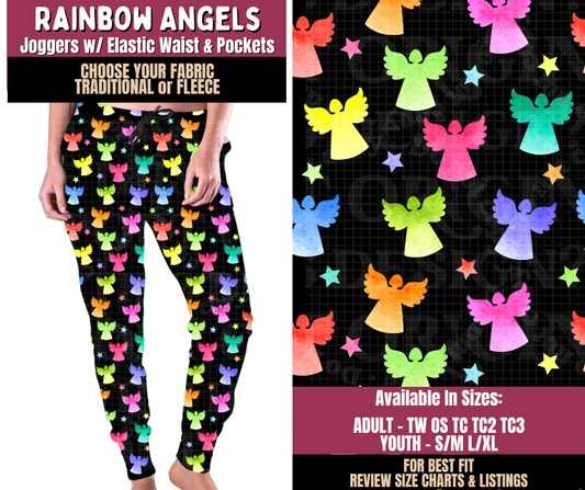 Preorder! Closes 8/27. ETA Nov. Rainbow Angels Joggers Choose Fleece or Traditional