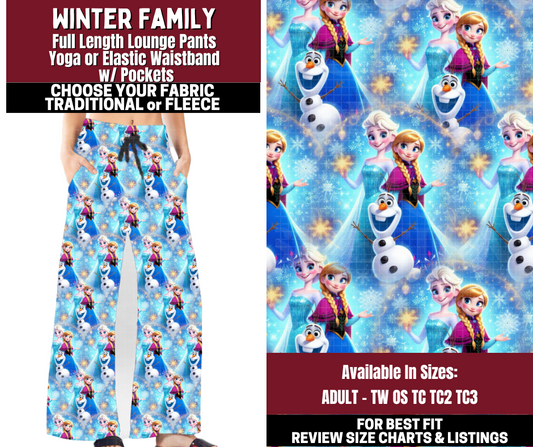 Preorder! Closes 10/22. ETA Jan. Winter Family Lounge Pants Choose Fleece or Traditional