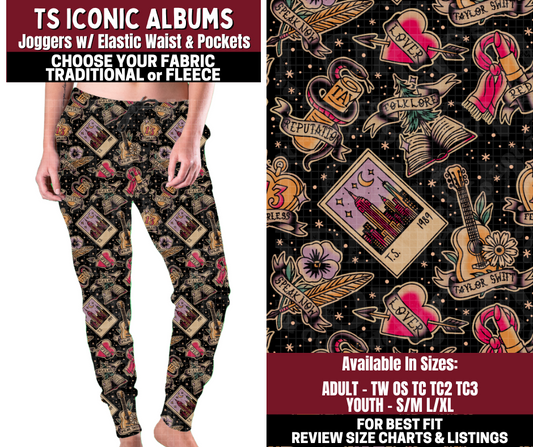 Preorder! Closes 10/22. ETA Jan. TS Iconic Albums Joggers Choose Fleece or Traditional