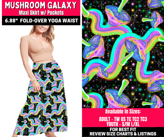 Preorder! Closes 10/23. ETA Jan. Mushroom Galaxy Maxi Skirt