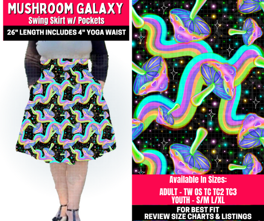 Preorder! Closes 10/23. ETA Jan. Mushroom Galaxy Swing Skirt