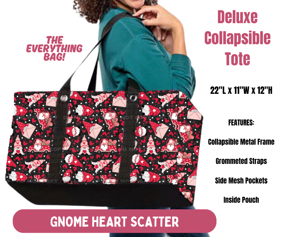 Preorder! Closes 10/8. ETA Jan. Gnome Heart Scatter Collapsible Tote