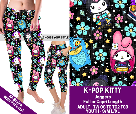 Preorder! Closes 2/19. ETA May. K-Pop Kitty Combo Jogger Lengths