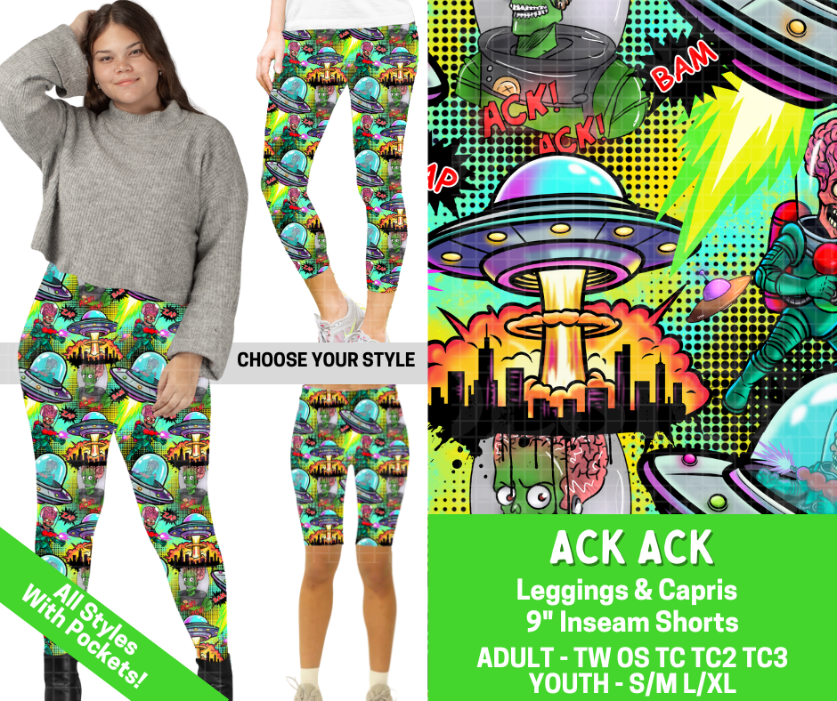 Preorder! Closes 2/25. ETA May. Ack Ack Combo Legging Lengths