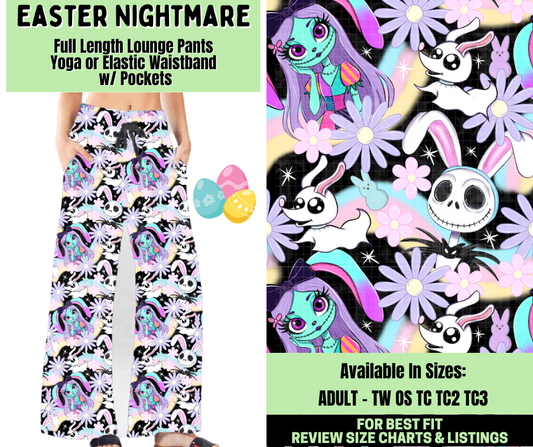 Preorder! Closes 1/19. ETA April. Easter Nightmare Full Length Lounge Pants
