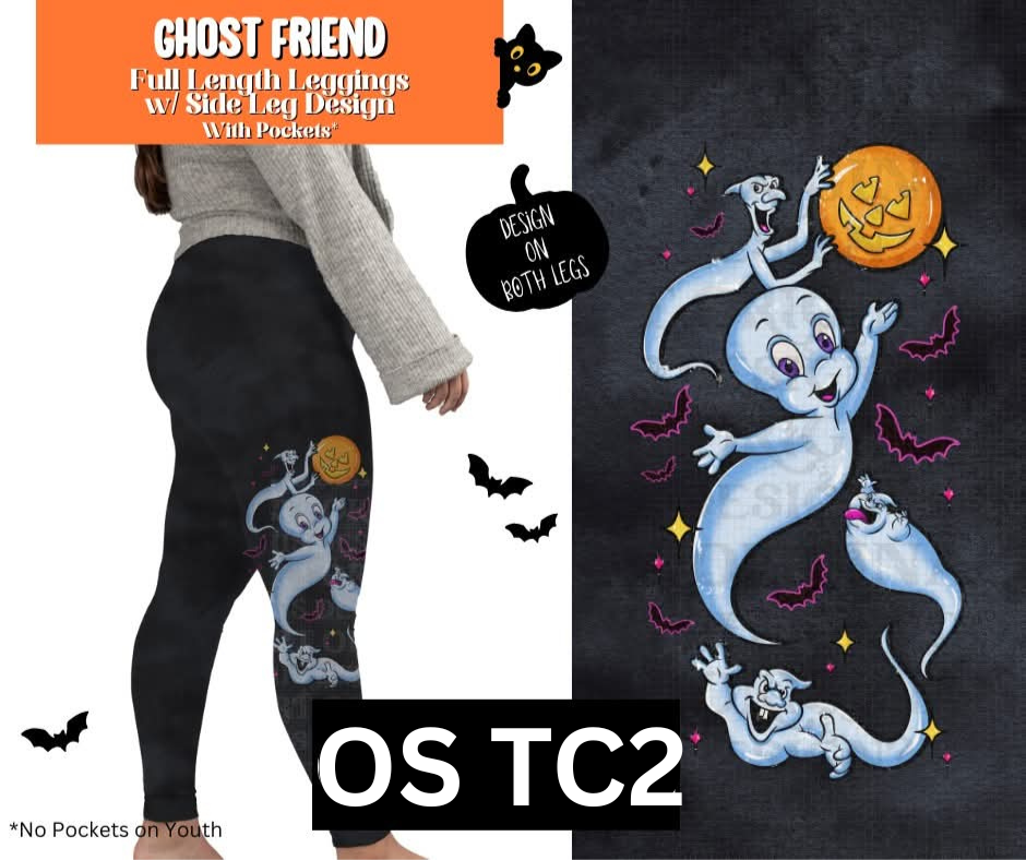 Ghost Friend Full Length Leggings w/ Side Leg Designs