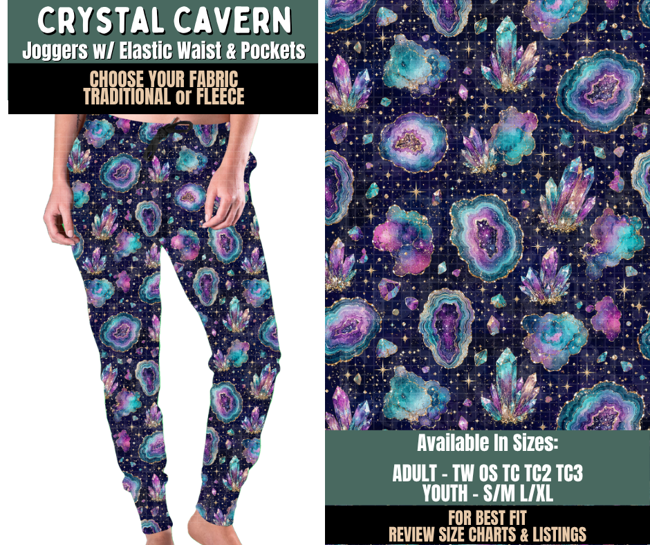 Preorder! Closes 9/17. ETA Dec. Crystal Cavern Joggers Choose Fleece or Traditional