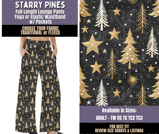 Preorder! Closes 9/3. ETA Dec. Starry Pines Lounge Pants Choose Fleece or Traditional