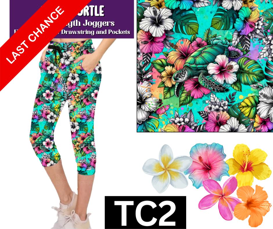 Aloha Turtle Jogger Capri
