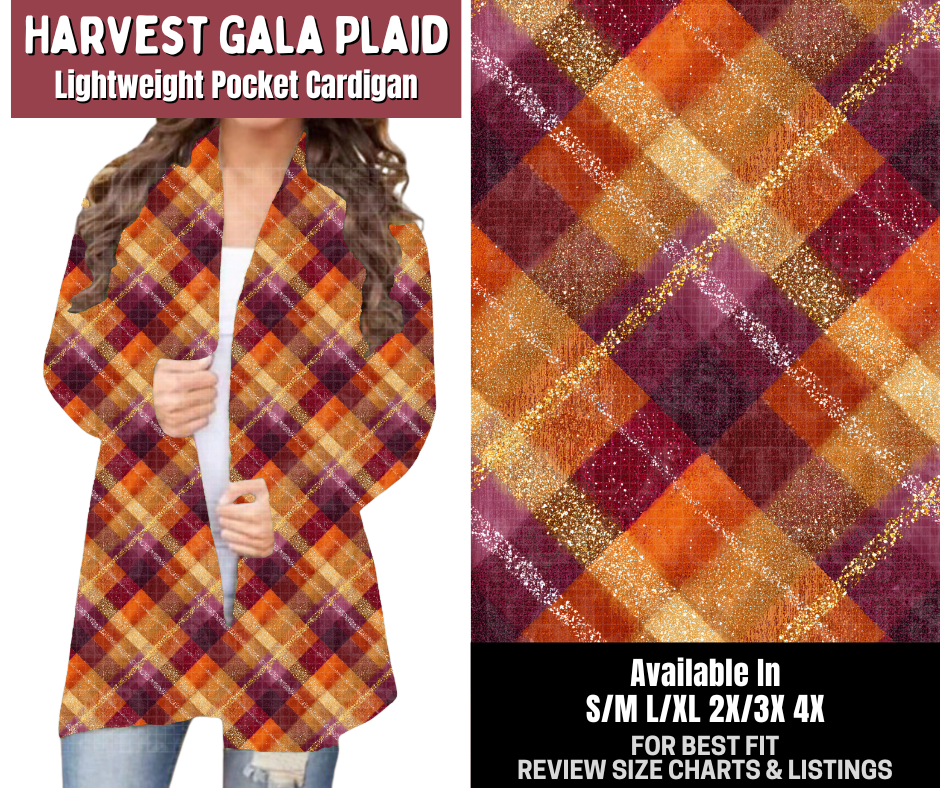 Preorder! Closes 7/23. ETA Oct. Harvest Gala Plaid Pocket Cardigan