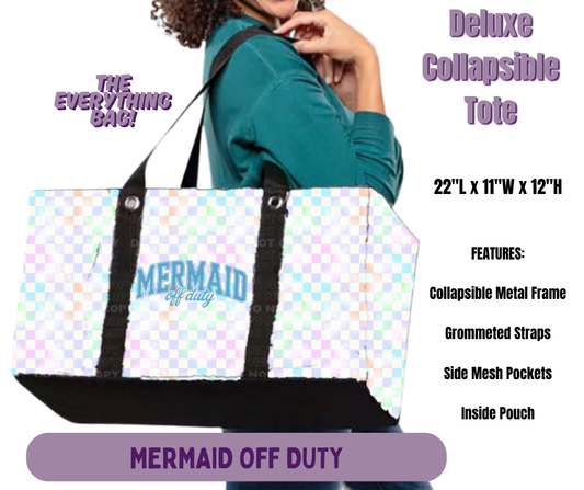 Preorder! Closes 5/14. ETA Aug. Mermaid Off Duty Collapsible Tote