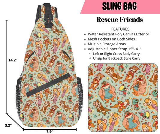 Preorder! Closes 9/17. ETA Dec. Rescue Friends Sling Bag