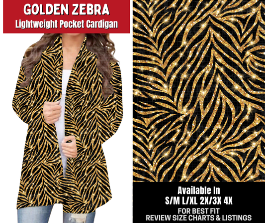 Preorder! Closes 10/26. ETA Jan. Golden Zebra Pocket Cardigan