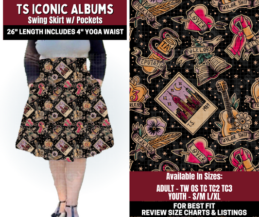 Preorder! Closes 10/22. ETA Jan. TS Iconic Albums Swing Skirt